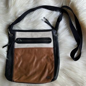 The Sak Colorblock Boho Pebbled Crossbody Messenger Bag